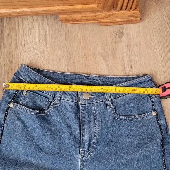 Venus 6 Extreme Flare Medium Wash Jean 9 inch rise NWT - Picture 9 of 11